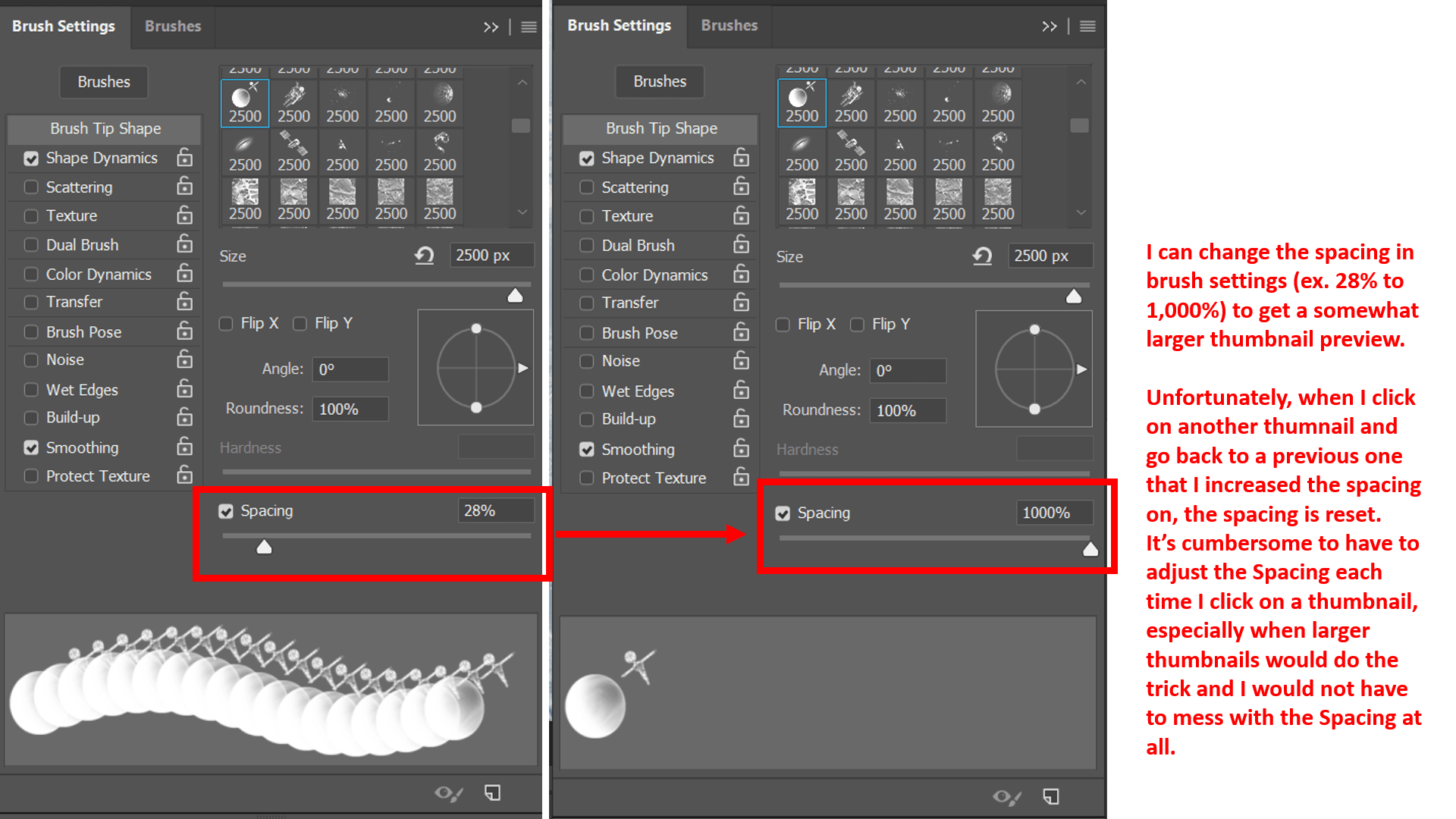 How do I increase the size of brush preview thumbn... Adobe Community
